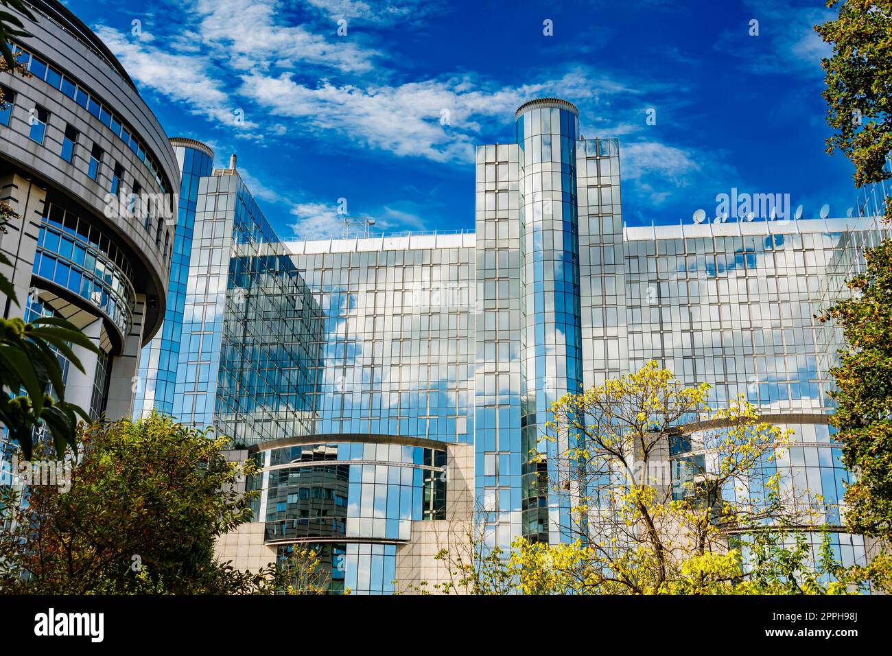 The European Parliament buildings in Brussels, Belgium Stock Photo