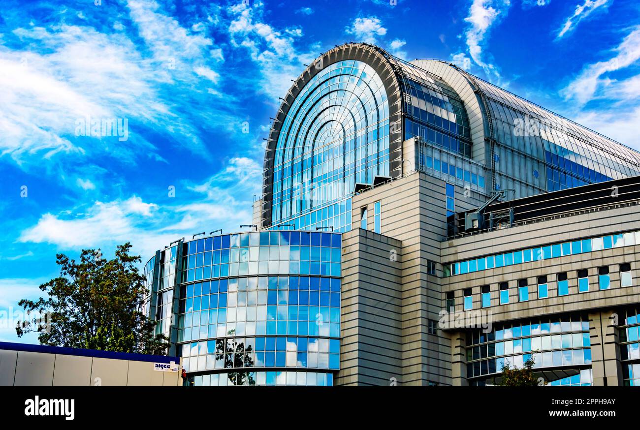 The European Parliament buildings in Brussels, Belgium Stock Photo