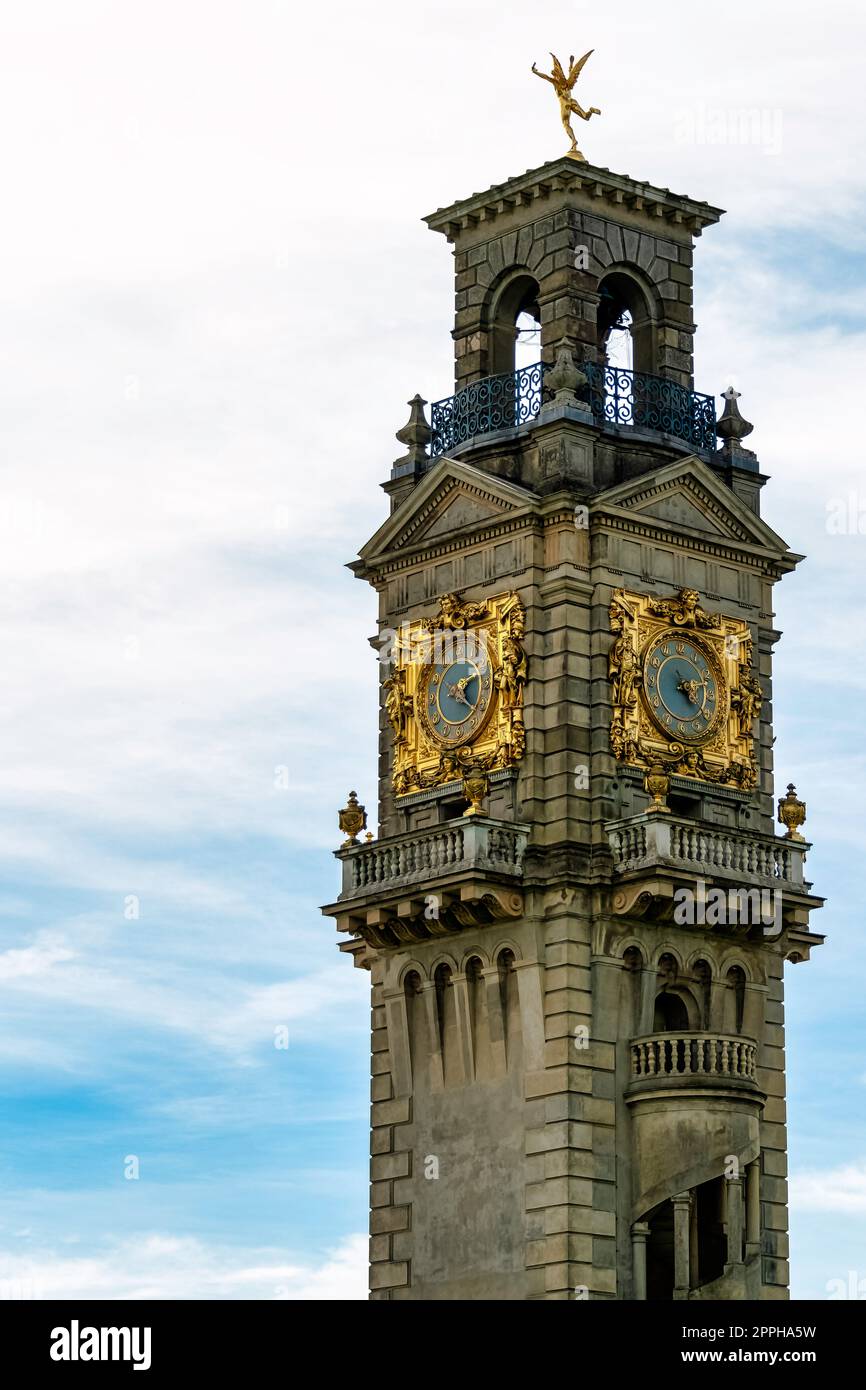 Cliveden Water Tower known as Clock Tower in Taplow, Backinghamshire, United Kingdom Stock Photo