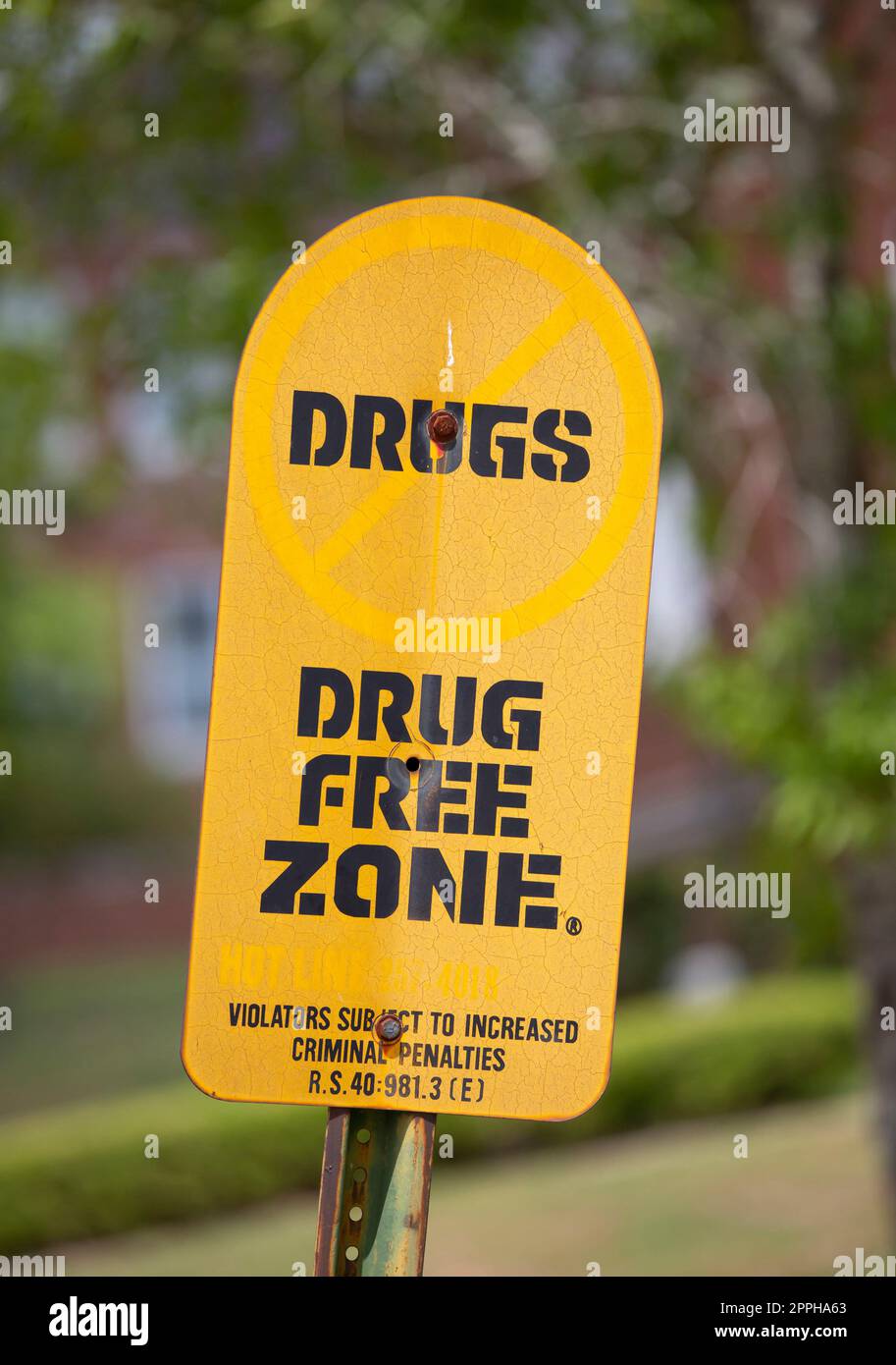 Drug Free Zone Sign Stock Photo Alamy