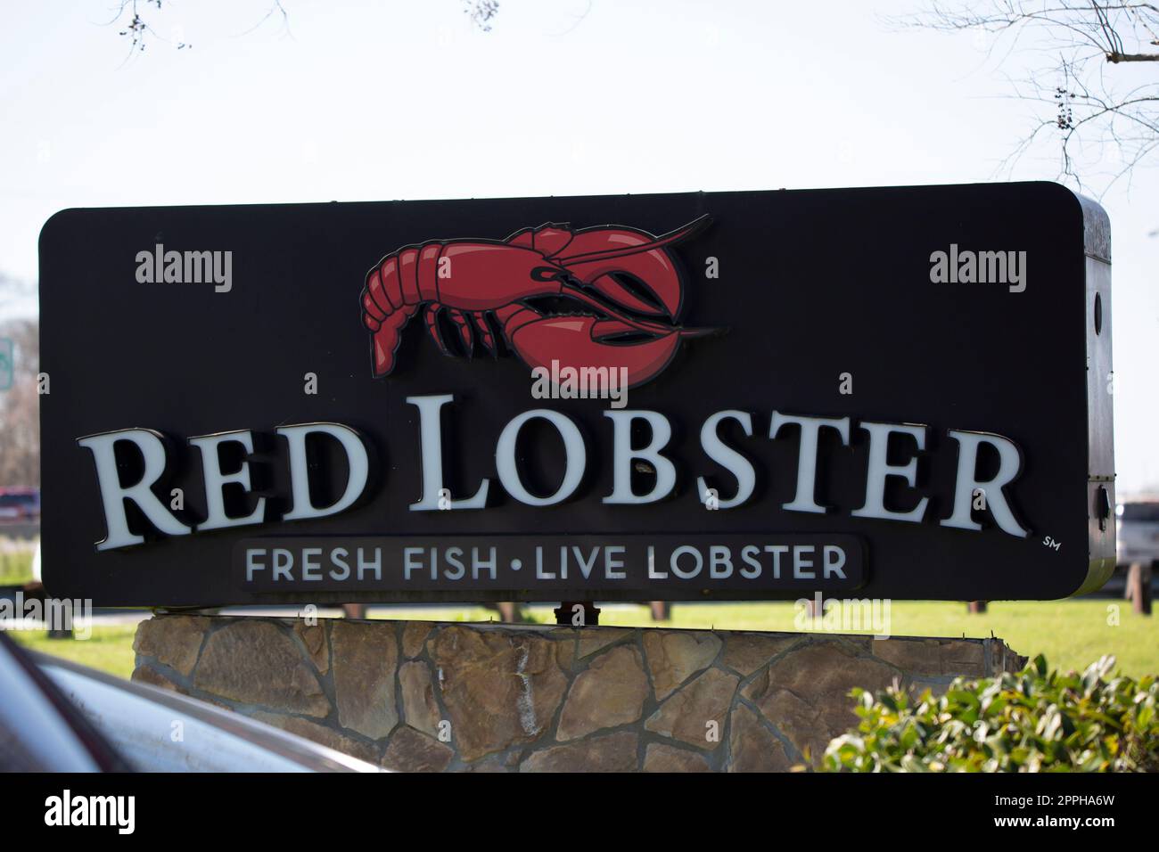 Red Lobster Sign Stock Photo