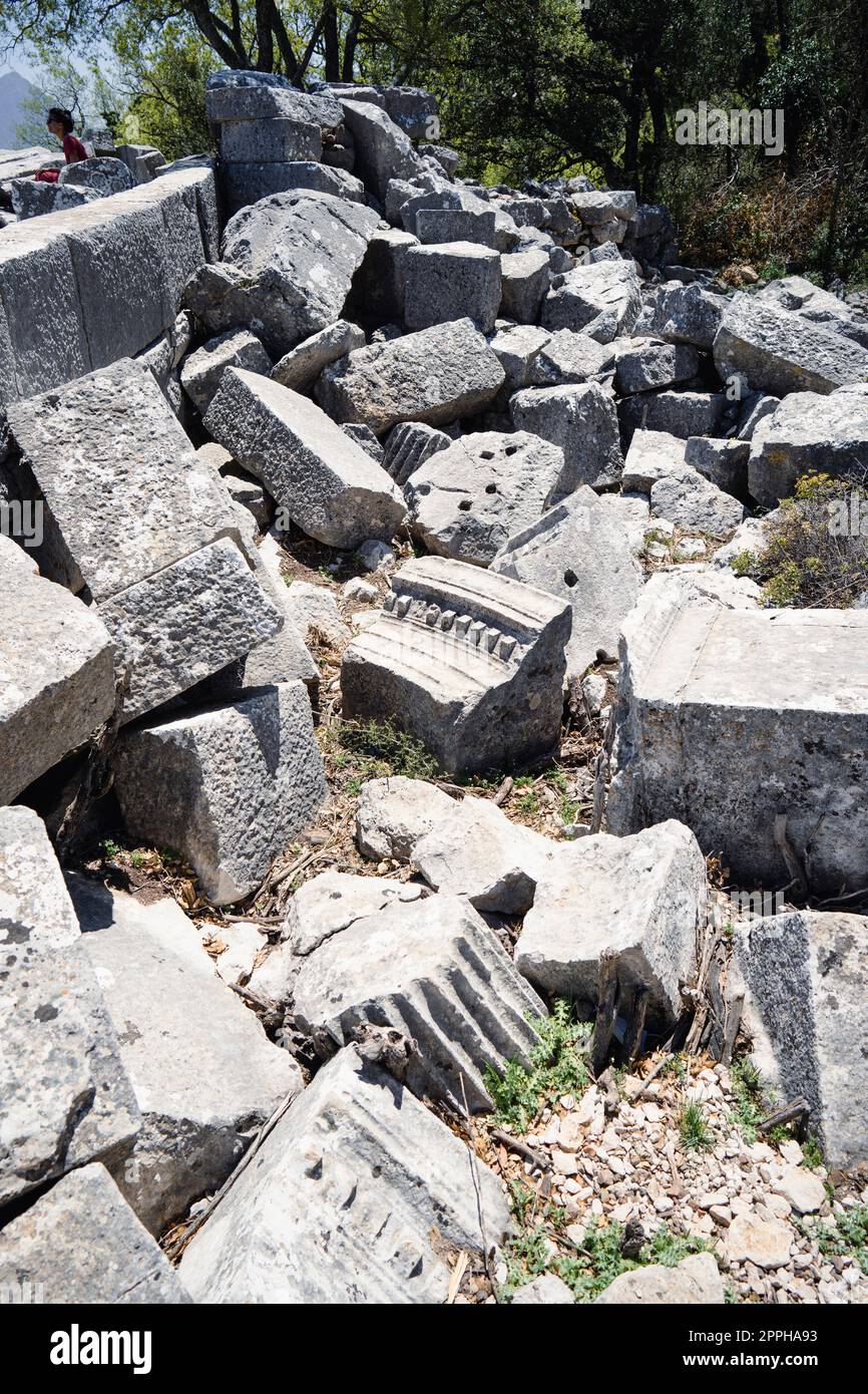 Broken classic ancient column Stock Photo Alamy