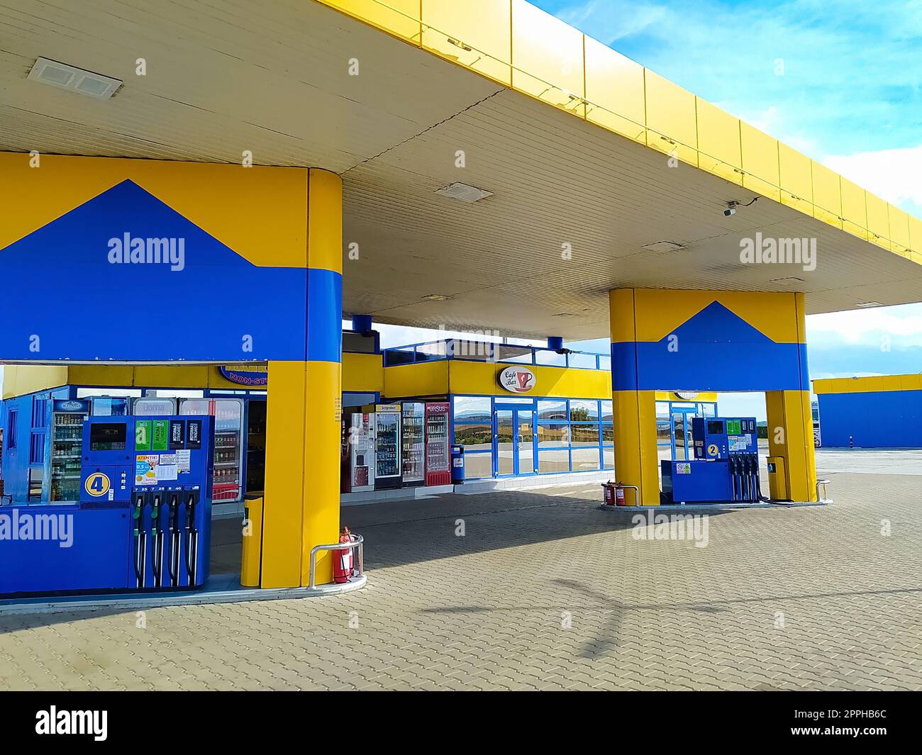 Bacau, Romania - September 11, 2022: OMV gas station Stock Photo