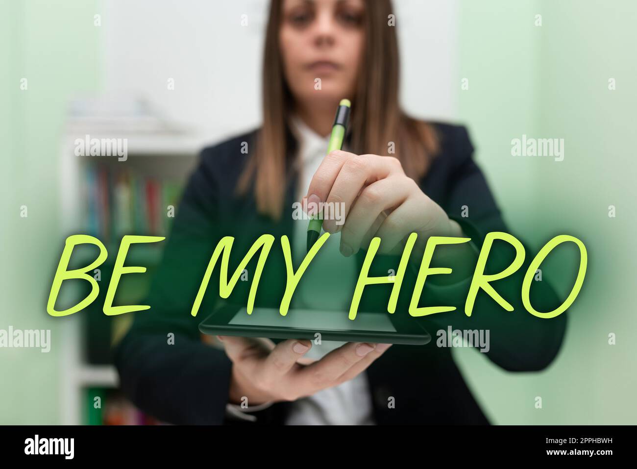 Hand writing sign Be My Hero. Internet Concept Request by someone to get some efforts of heroic actions for him Stock Photo