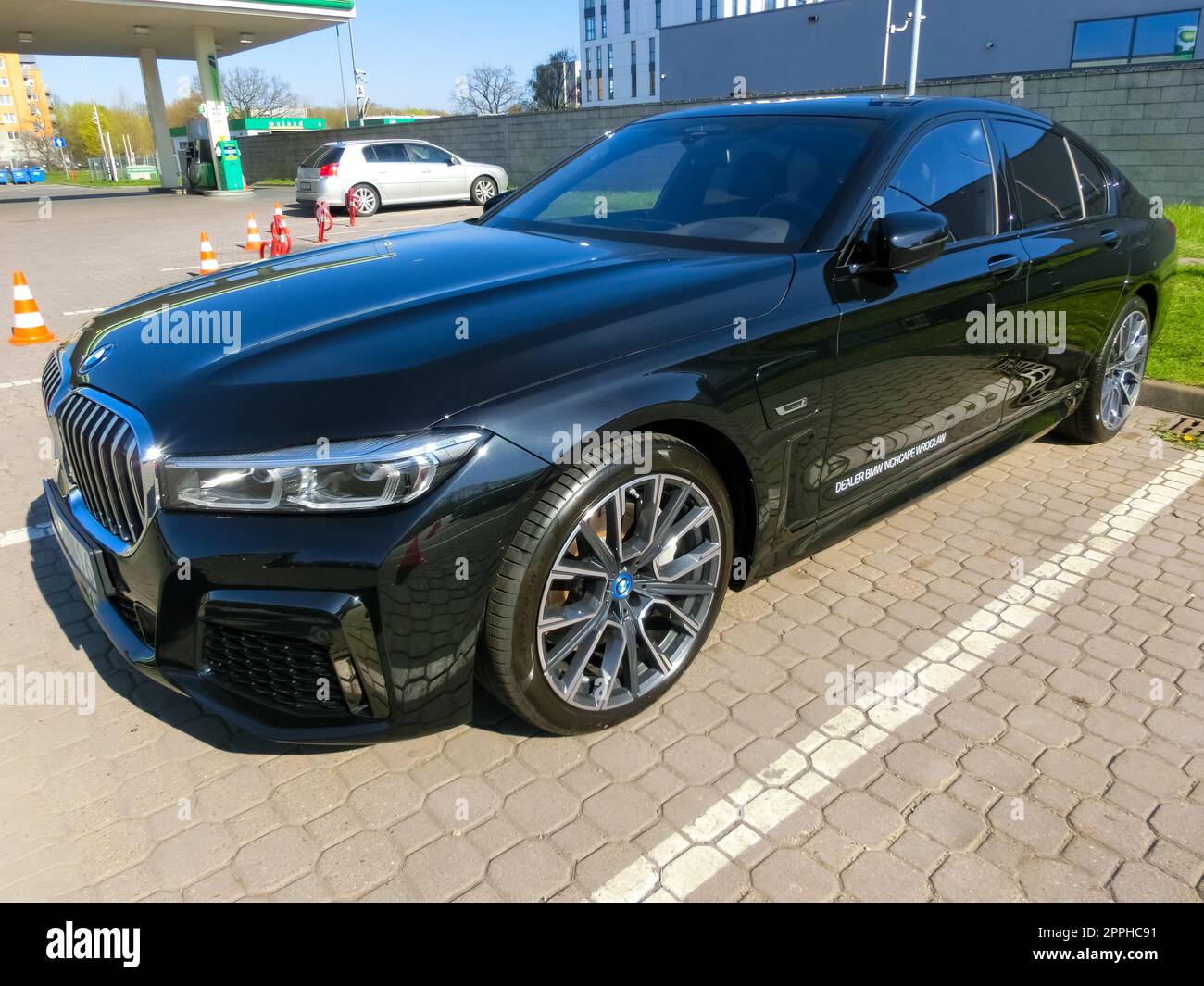 BMW Inchcape Motor car dealership with car parked on forecourt. Stock Photo