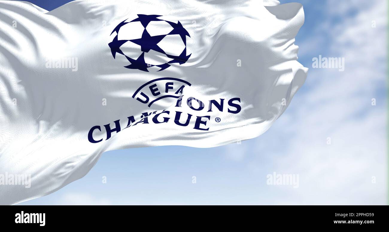 Champions League UEFA logo flag symbol icon Stock Photo - Alamy