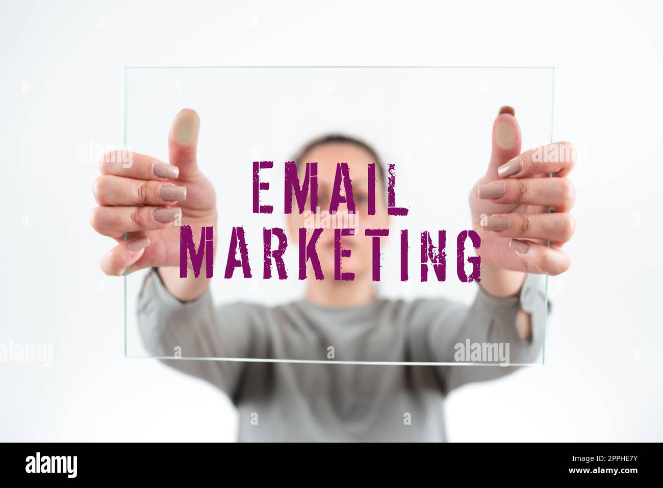 Text sign showing Email Marketing. Internet Concept attracting potential buyer by communicating through the message Stock Photo