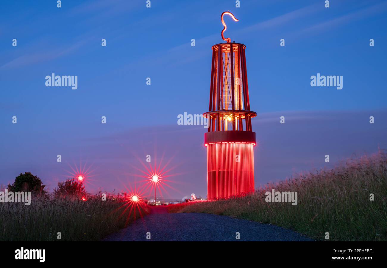 Landmark Mine Lamp, Moers, Germany Stock Photo