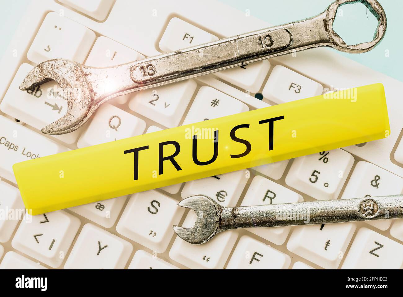 Text caption presenting Trust. Conceptual photo firm belief in the reliability truth ability or strength of someone Stock Photo