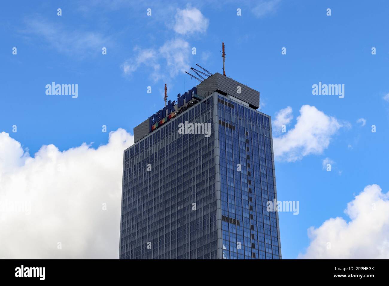 Berlin, Germany - 03. October 2022: The building of the famous Park Inn Hotel in Berlin Mitte. Stock Photo