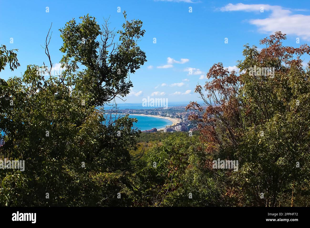 View on bay of Sunny beach resort, Nessebar, Bulgaria Stock Photo