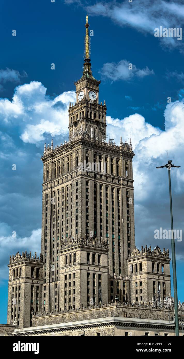 Palace of Culture and Science in Warsaw, Masovia, Poland Stock Photo