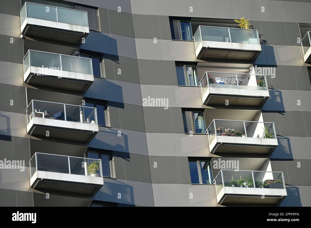 Balconies of apartments Stock Photo Alamy