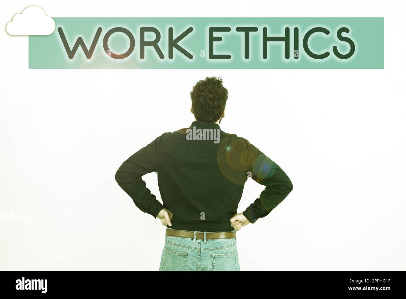 Conceptual display Work Ethics. Conceptual photo A set of values centered on the importance of doing work Stock Photo
