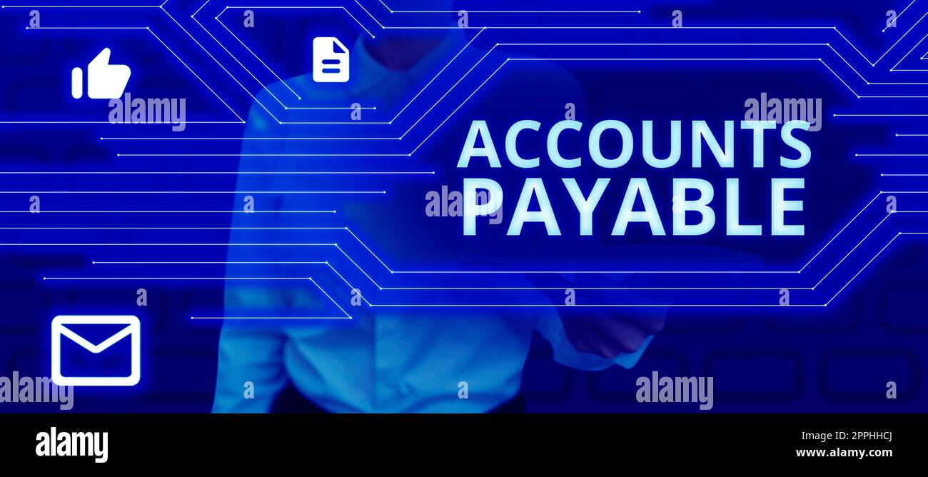 Inspiration showing sign Accounts Payable. Internet Concept money owed by a business to its suppliers as a liability Stock Photo