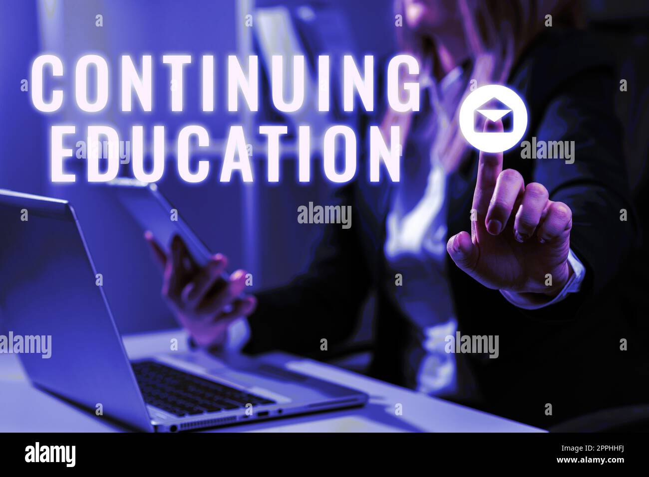 Inspiration showing sign Continuing Education. Business overview Continued Learning Activity professionals engage in Stock Photo