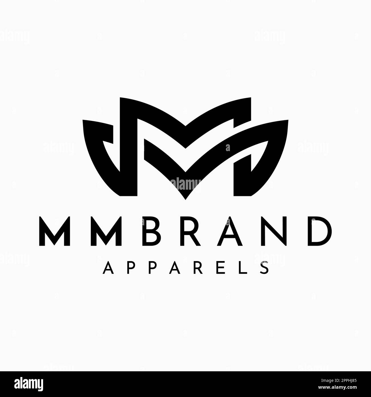 Letter MM Logo, creative mm m m signature logo for wedding, fashion,  apparel and clothing brand or any business Stock Vector