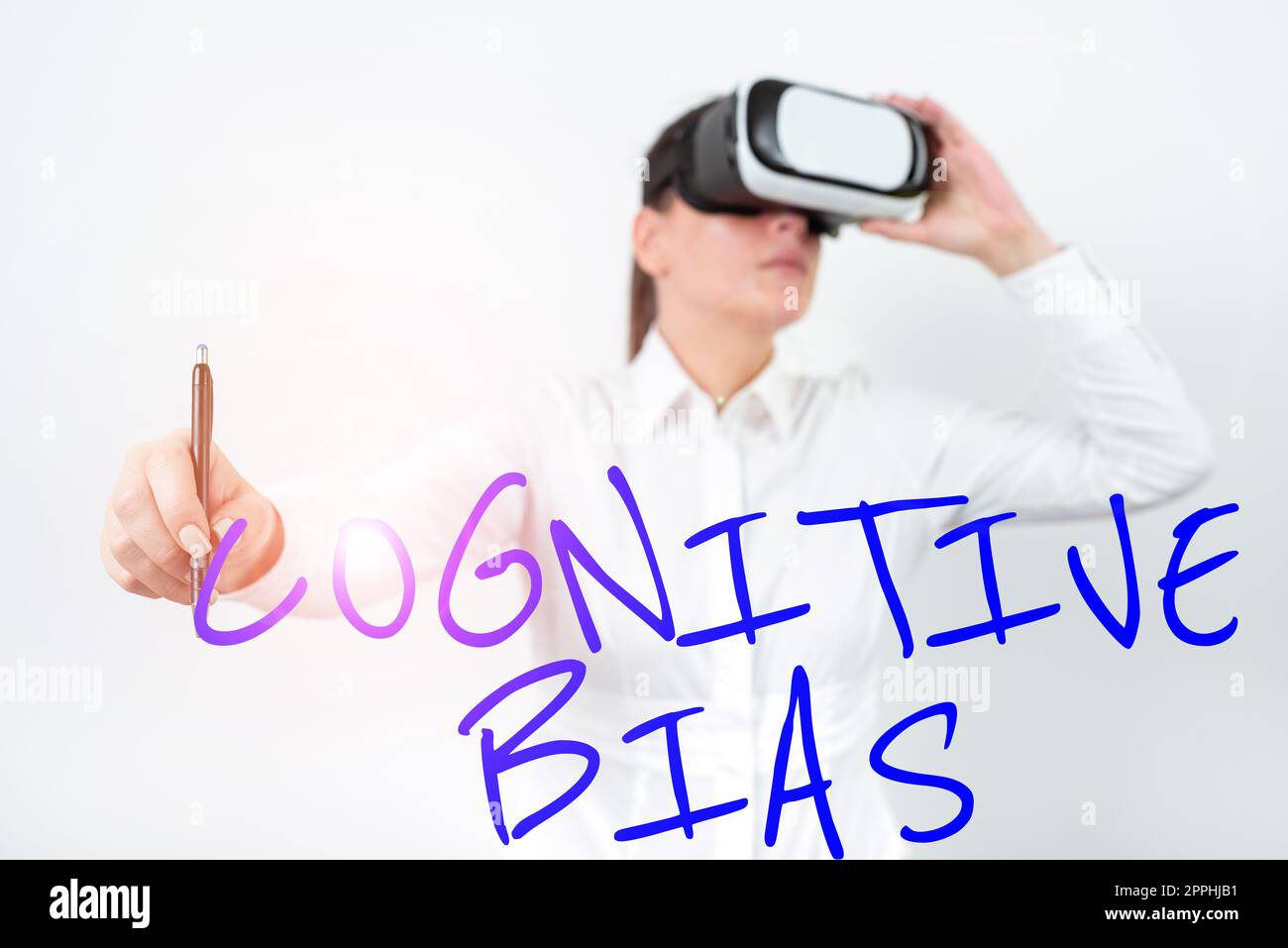 Handwriting text Cognitive Bias. Business approach Psychological treatment for mental disorders Stock Photo