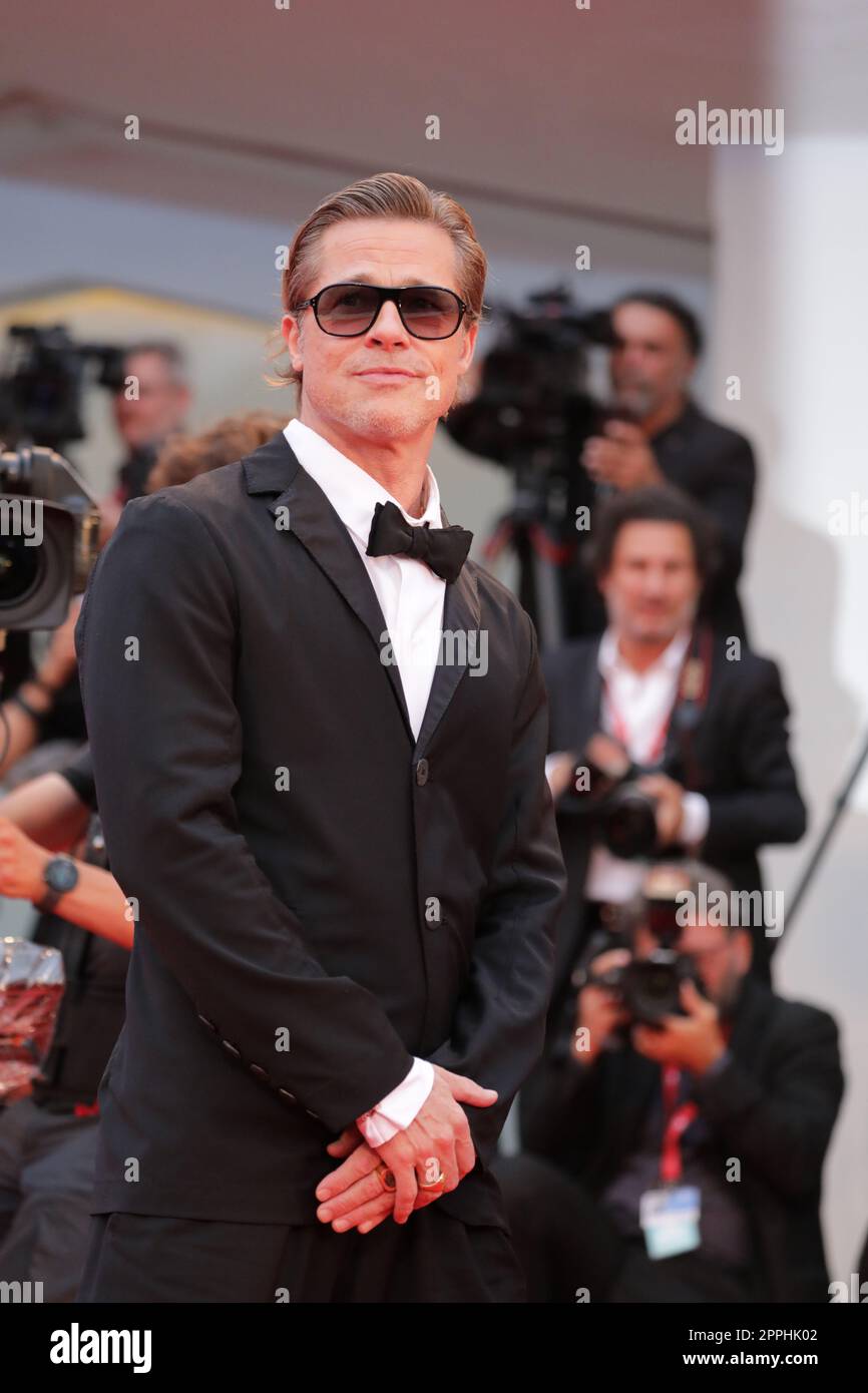 Brad Pitt with the Film Blonde at the Venice Film Festival on the Red Carpet  SEPTEMBER 8nd 2022 World premiere Stock Photo