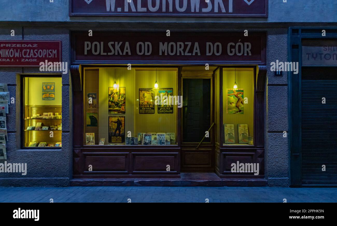 Polish Storefront in the Museum of the Second World War Stock Photo