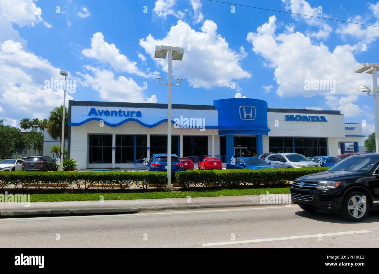 Exterior view of Honda dealership in Miami, Florida. Honda Motor