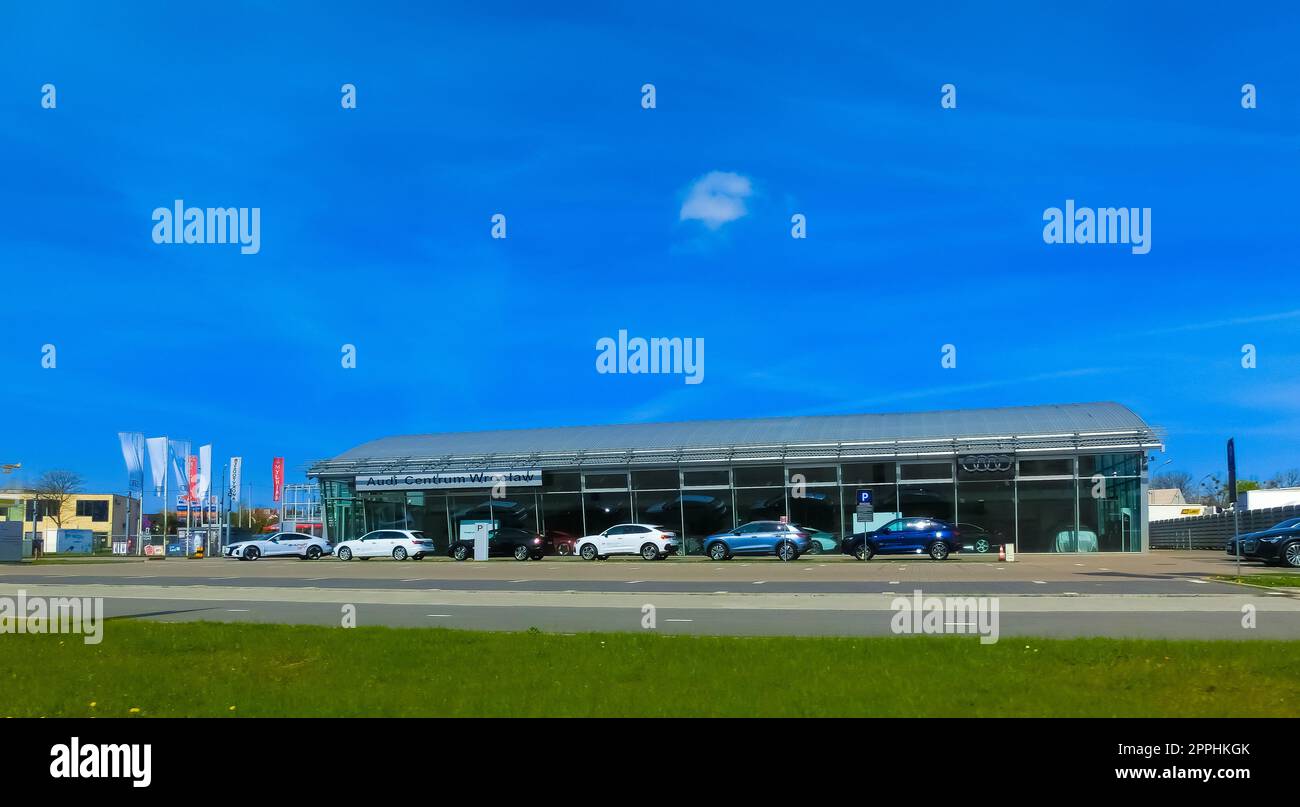Audi AG, headquartered in Ingolstadt, is a German automobile manufacturer. Stock Photo