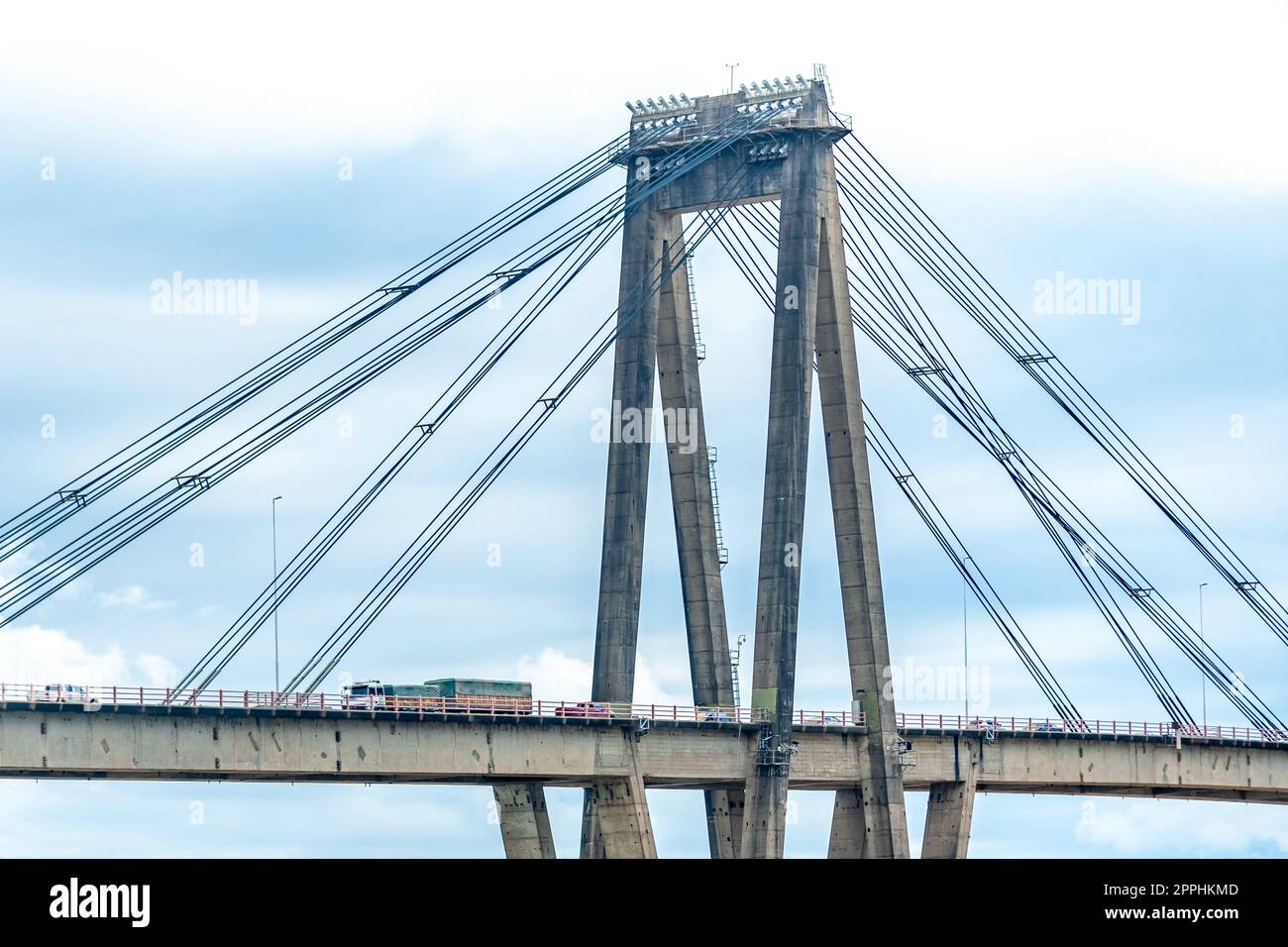 General Belgrano Bridge in Argentina on the Parana River Stock Photo ...