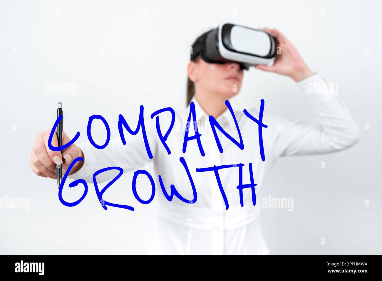 Conceptual caption Company Growth. Business overview a long-term stage where enterprise qualifies for expansion Stock Photo