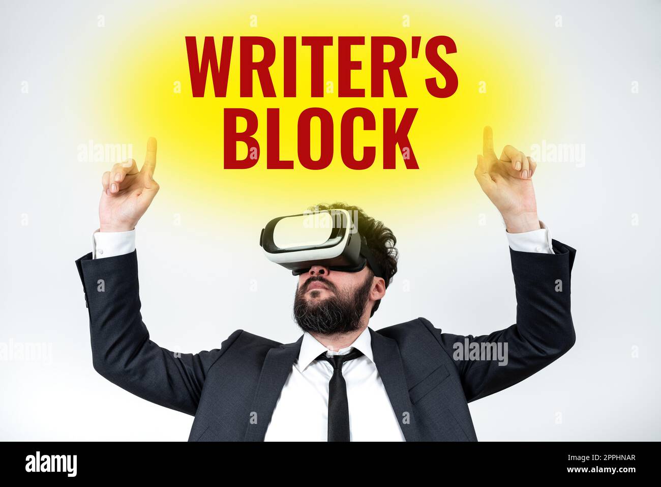 Sign displaying Writer S Block. Internet Concept Condition of being unable to think of what to write Stock Photo
