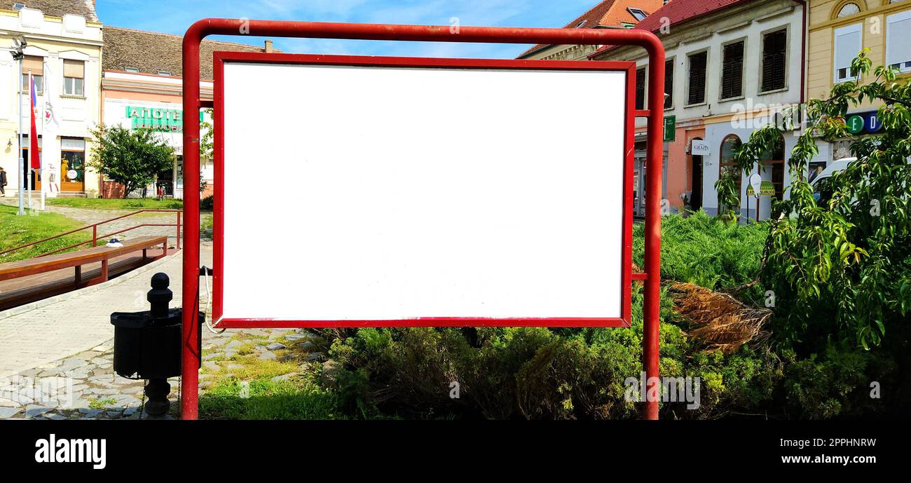 Sremska Mitrovica, Serbia, July 1, 2020. A blank urban advertising billboard with copy space ready for your design or concept. the inscription Pharmacy Jankovic Stock Photo