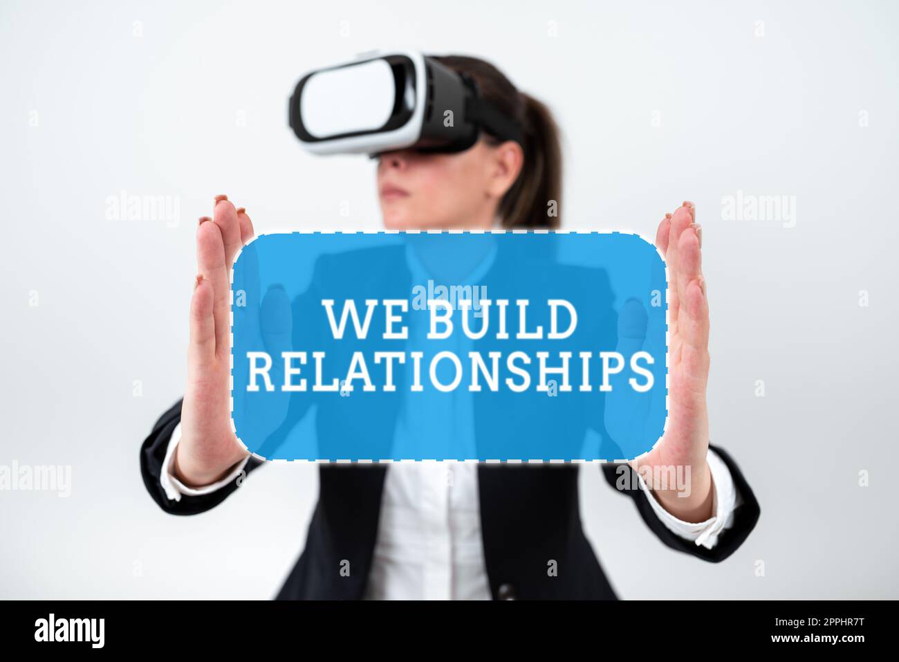 Conceptual display We Build Relationships. Business showcase Developing business growth success process and teamwork Stock Photo