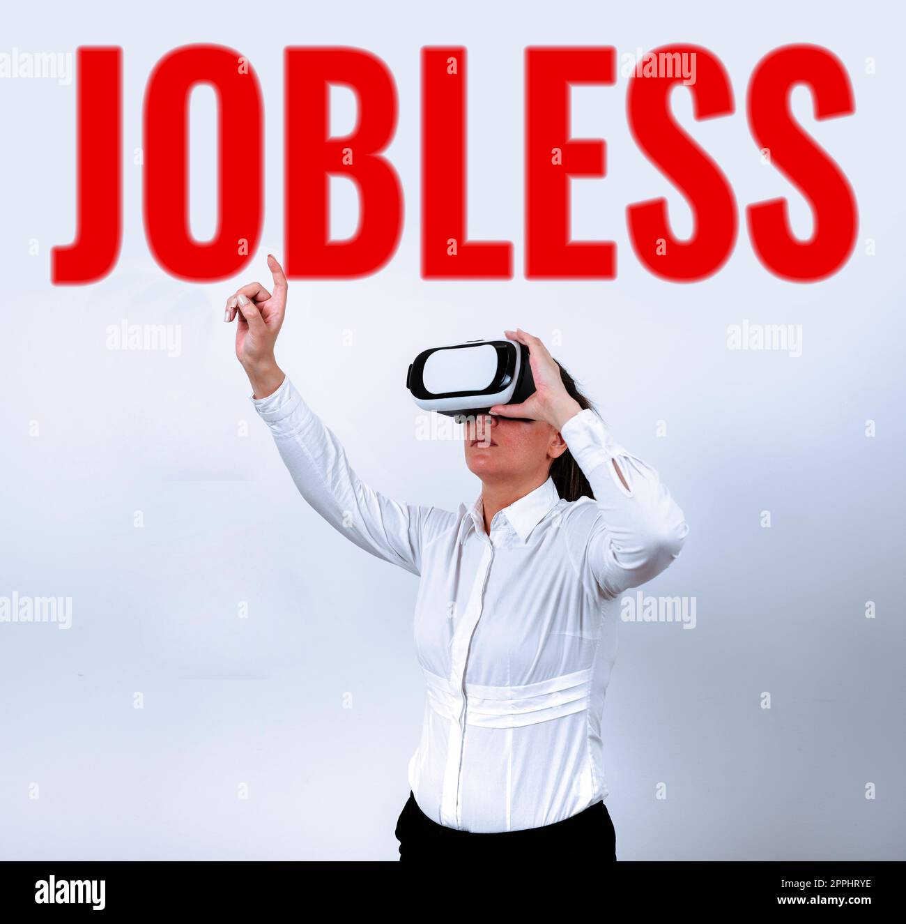 Text showing inspiration Jobless. Business showcase unemployed person looking for a work recruitment Stock Photo