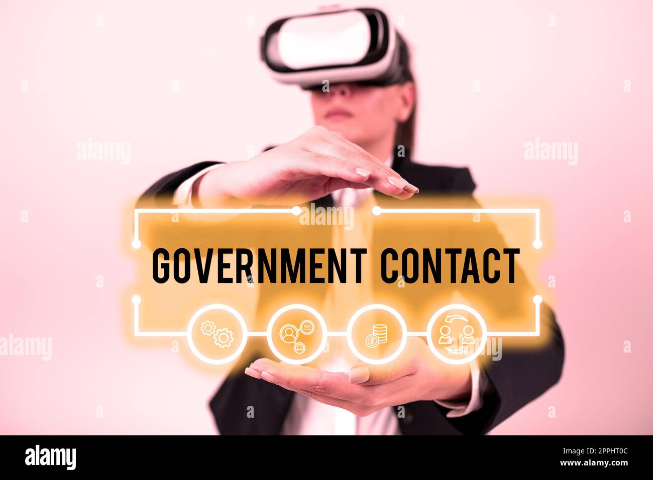 Conceptual caption Government Contact. Word Written on debt security issued by a government to support spending Stock Photo