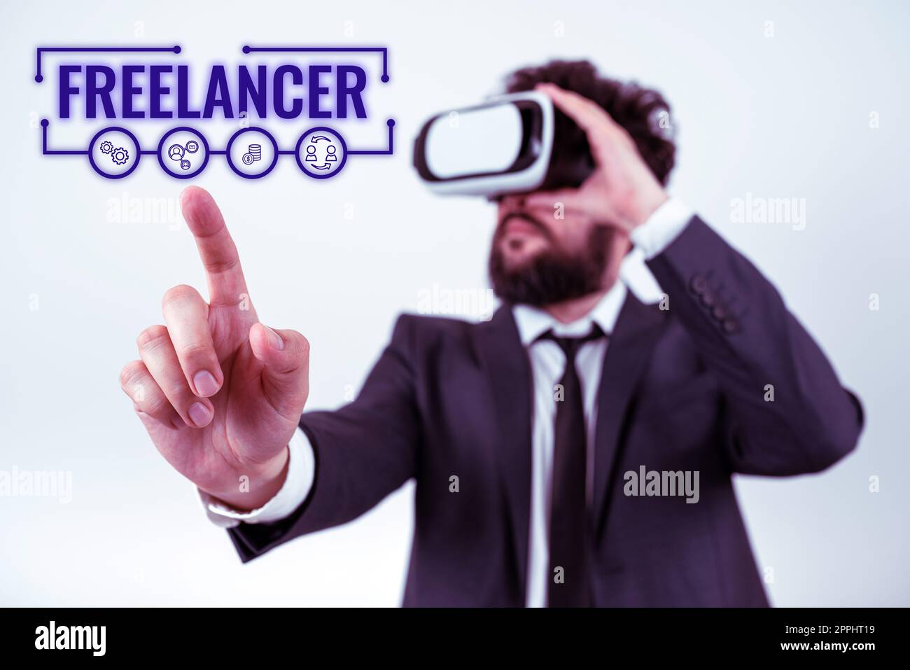 Inspiration showing sign Freelancer. Concept meaning a person who acts independently without being affiliated with an organization Stock Photo