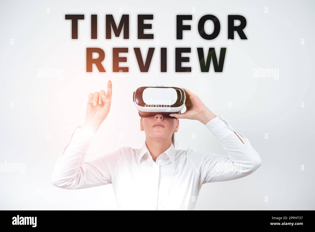 Text sign showing Time For Review. Word Written on Evaluation Feedback Moment Performance Rate Assess Stock Photo