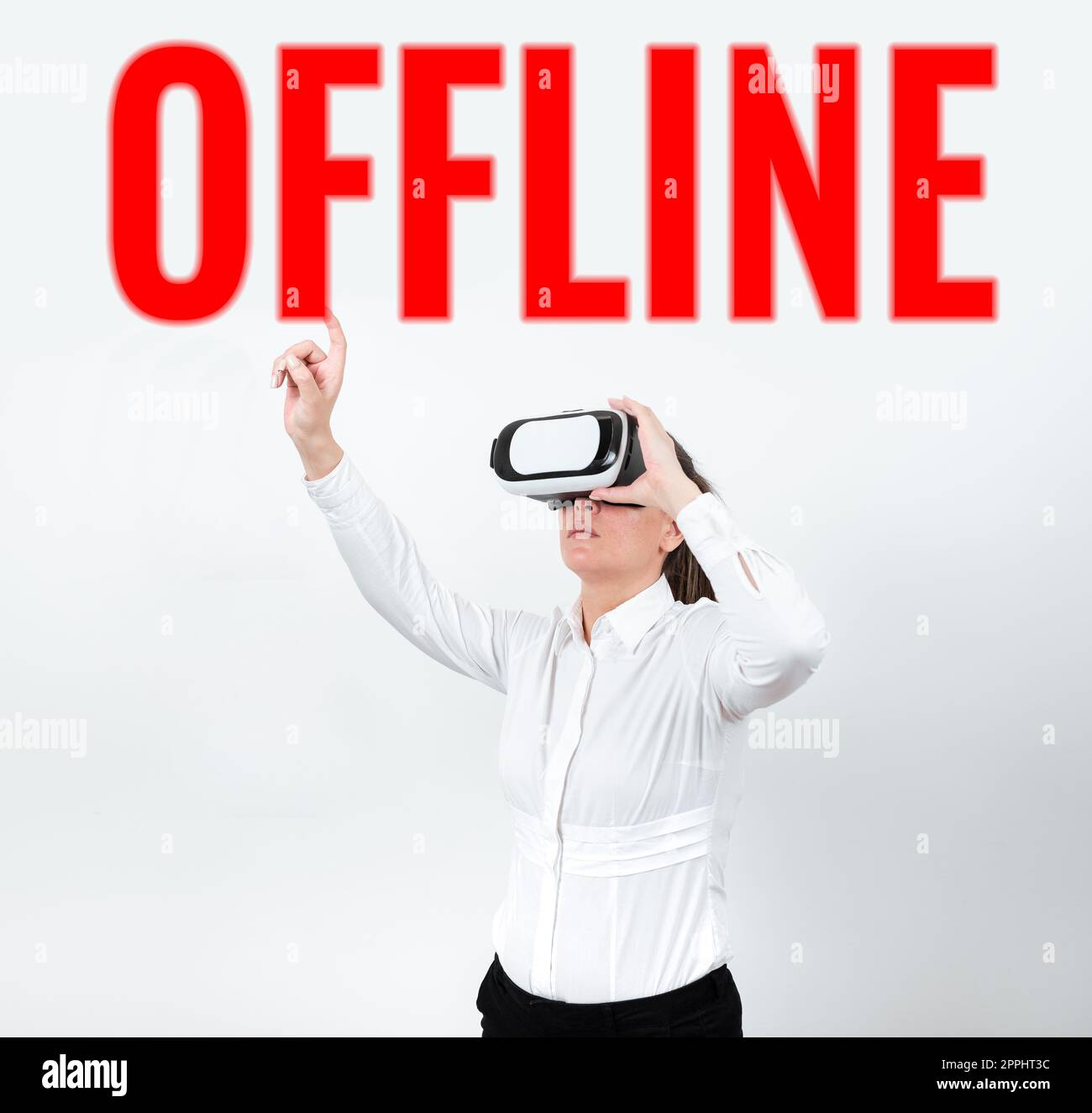 Text caption presenting Offline. Business concept Not having directly connected to a computer or external network Stock Photo
