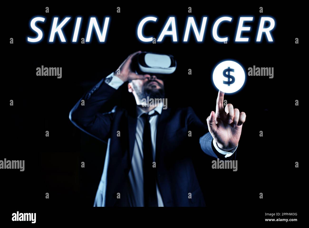 Text showing inspiration Skin Cancer. Concept meaning uncontrolled growth of abnormal skin cells due to sun exposure Stock Photo