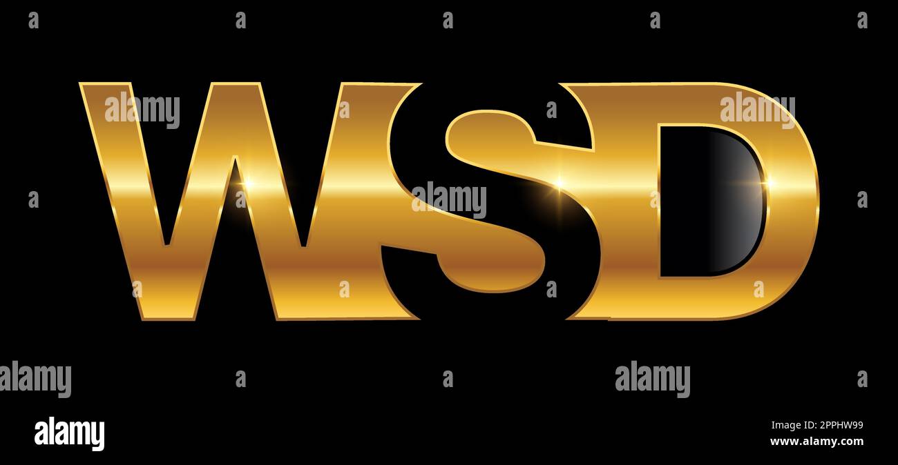Golden Monogram Logo Initial Letters WSD Stock Vector Image & Art Alamy