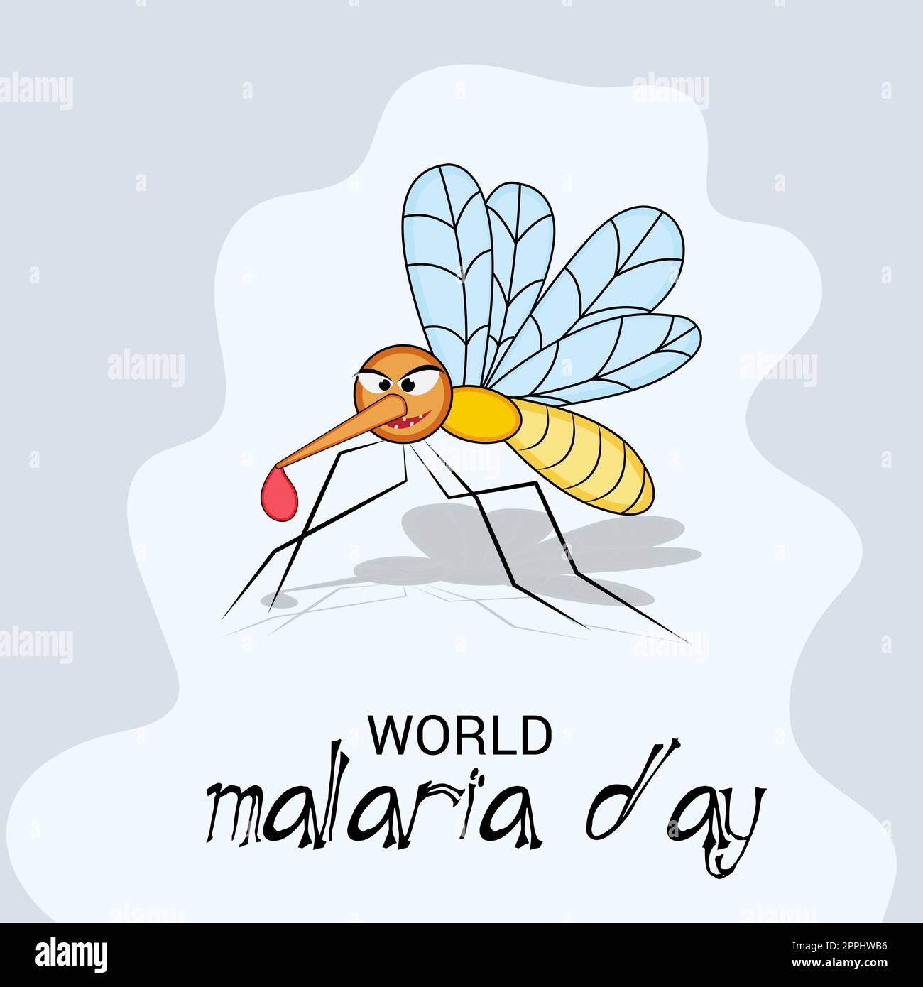 vector illustration of a background for world malaria day 2PPHWB6