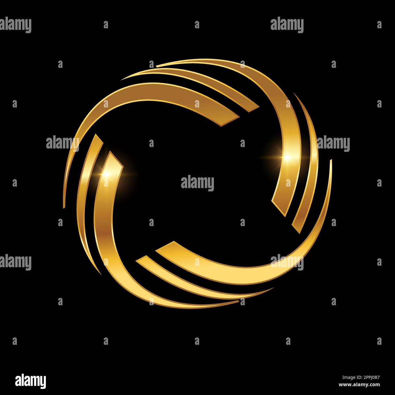 Golden Circle Swoosh Logo Vector Icon Stock Vector Image & Art - Alamy