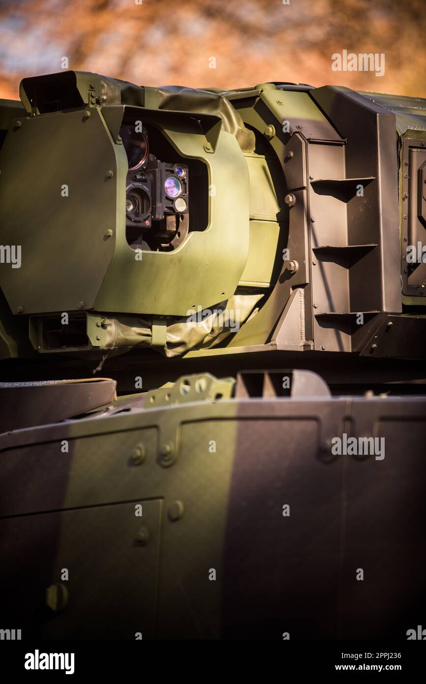 Military optic sensors on a vehicle Stock Photo Alamy