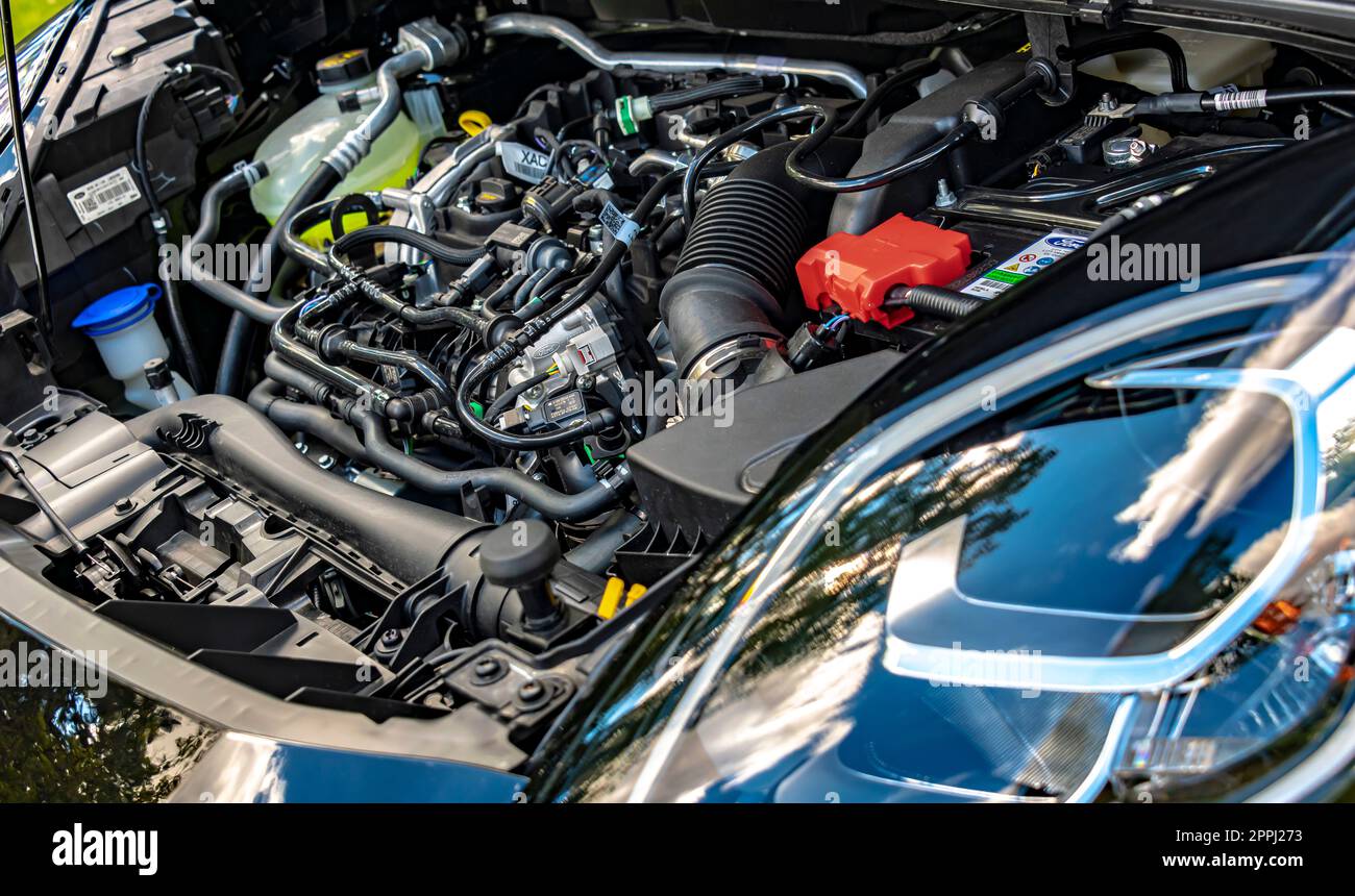 POZNAN POLAND SEP 2 2022 Ford Puma 1 0 EcoBoost Hybrid Engine poznan-poland-sep-2-2022-ford-puma-1-0-ecoboost-hybrid-engine