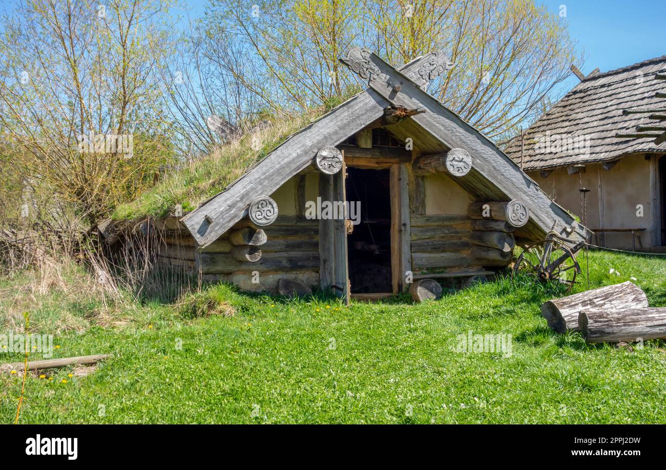 Medieval viking house Stock Photo