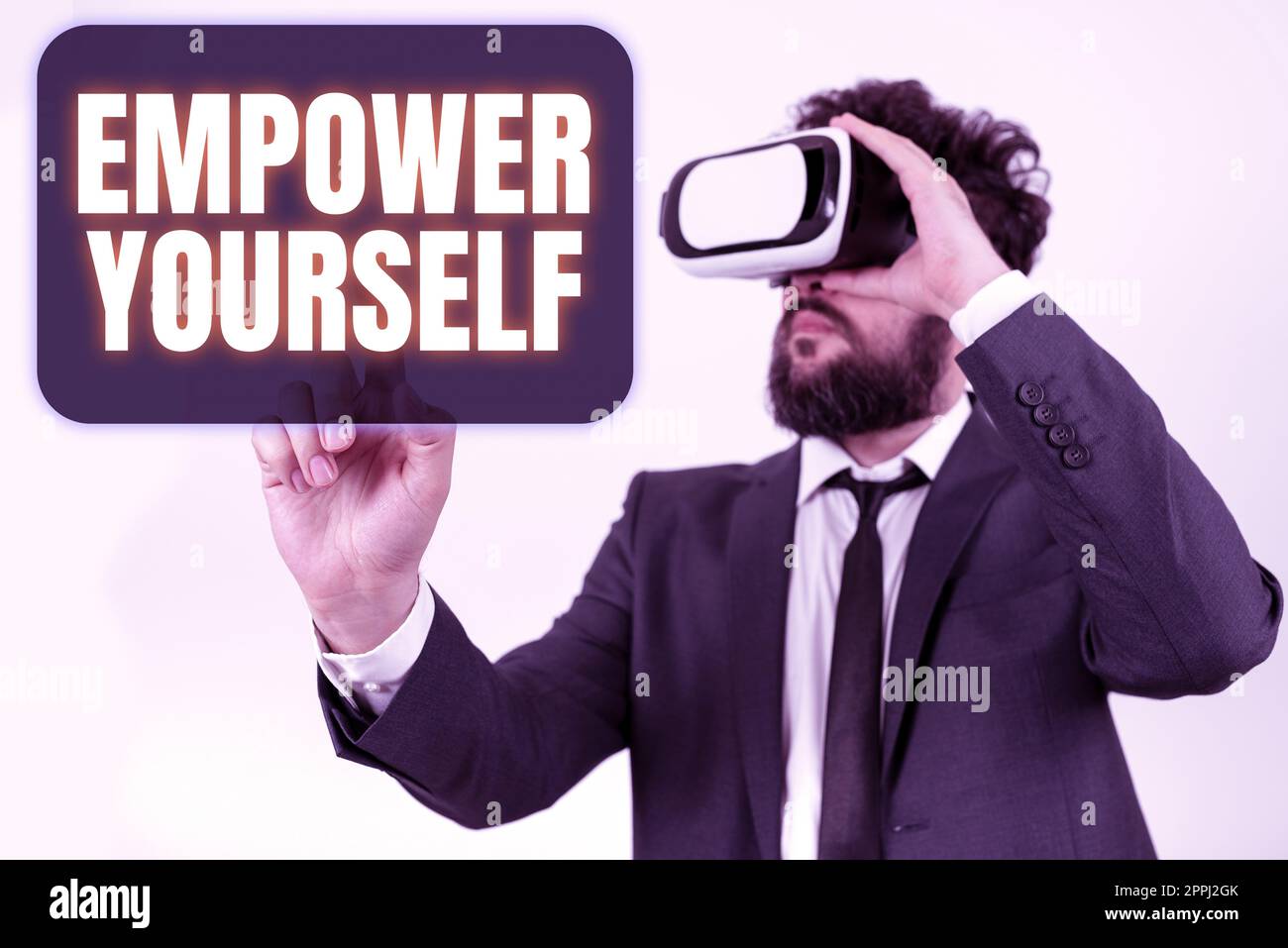 Text sign showing Empower Yourself. Business concept giving you the power to take control of your own destiny Stock Photo