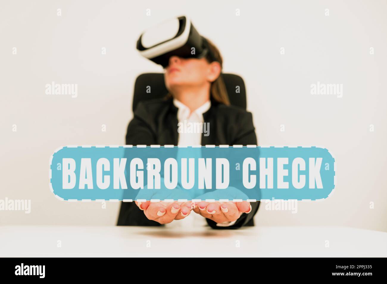 Professional wearing virtual reality hi res stock photography and