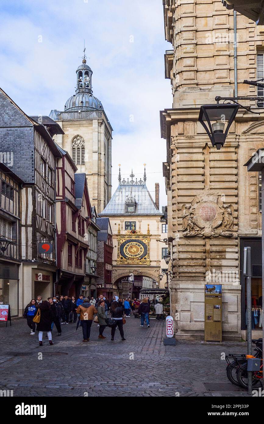 France, Rouen - The Clock Tower Stock Photo - Alamy