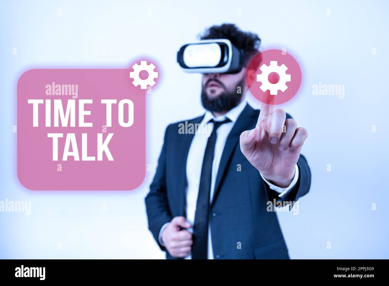 Text showing inspiration Time To Talk. Internet Concept System software update for enhancement or compatibility Important Informations Pointed Between Business Team Hands. Stock Photo