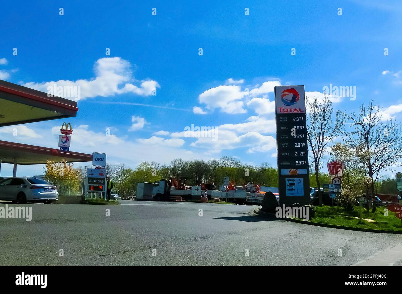 TOTAL fuel and gas station in Dresden, Germany Stock Photo Alamy