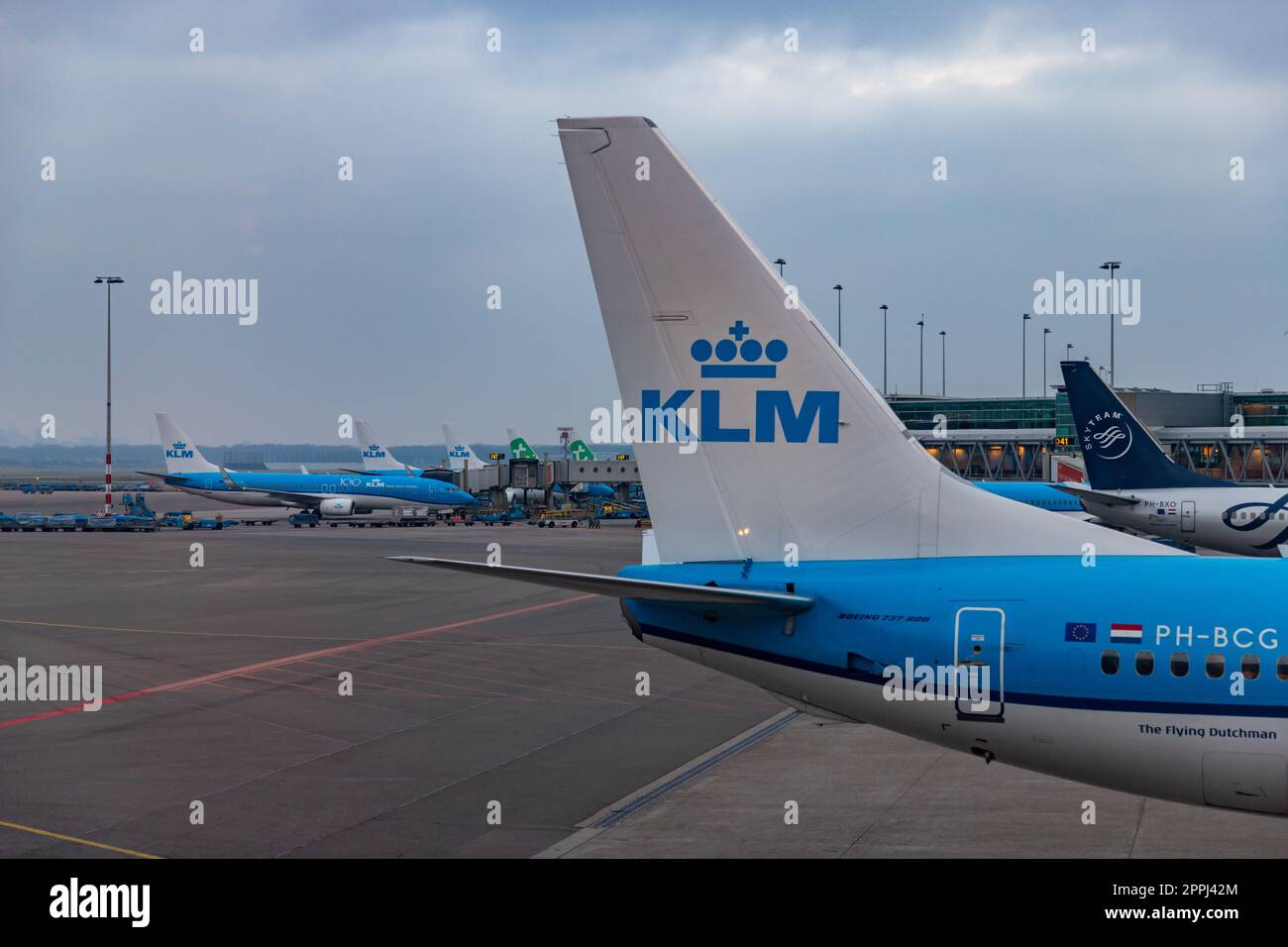 Planes at Schiphol Airport II Stock Photo