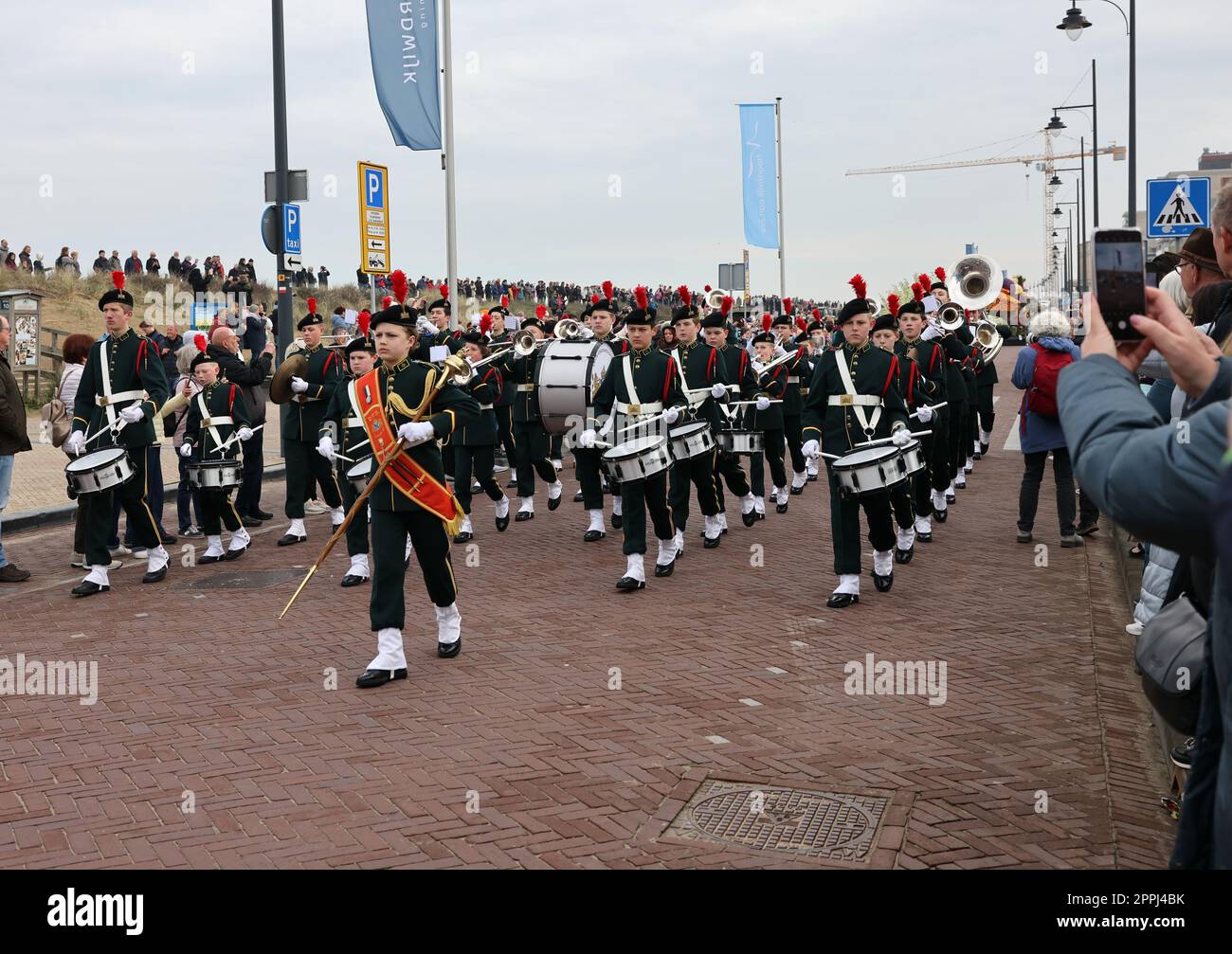 Noordwijk, Netherlands - April 22, 2023: The traditional flowers parade Bloemencorso from Noordwijk to Haarlem in the Netherlands. Stock Photo